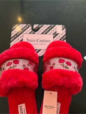 Juicy Couture Women's Red Slide Slippers